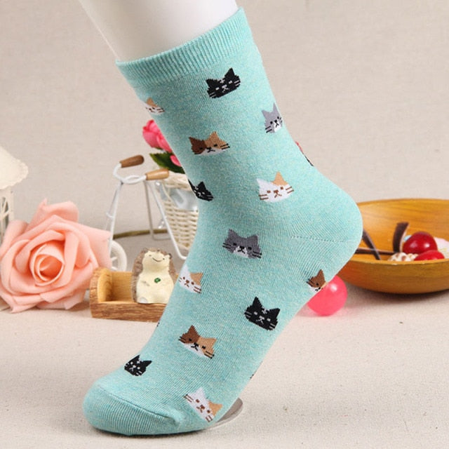 Women's Cotton Cat Socks