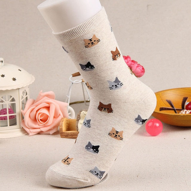 Women's Cotton Cat Socks