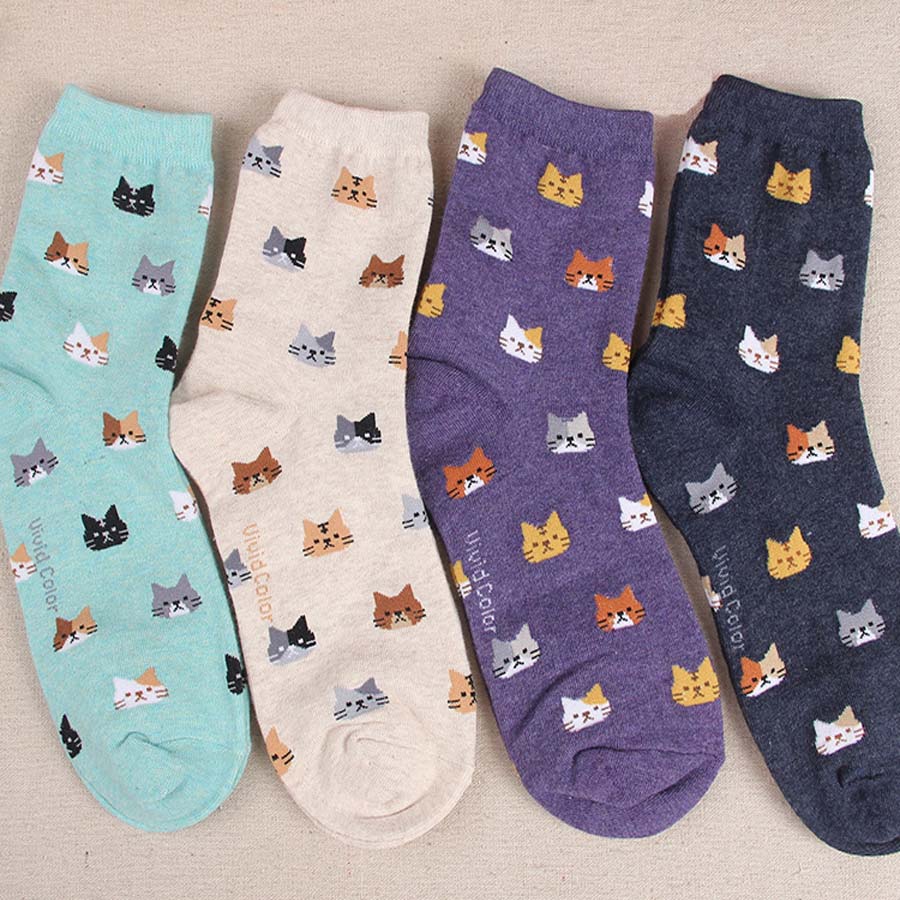 Women's Cotton Cat Socks